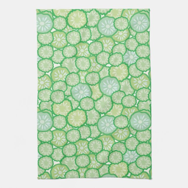 Cucumber funny pattern tea towel (Vertical)