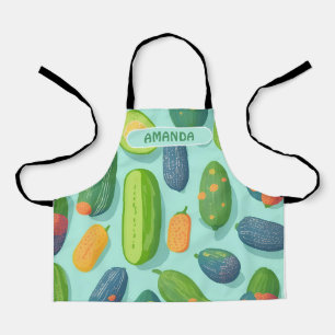 Cucumber Geometric Colourful Personalised Pattern Apron
