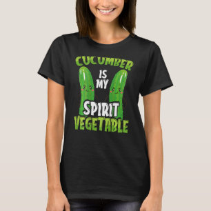 Cucumber Is My Spirit Vegetable Backprint Vegetabl T-Shirt
