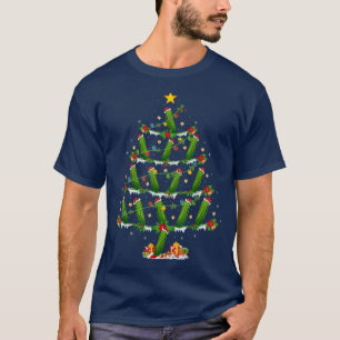 Cucumber Lover Xmas Lighting Cucumber Christmas Tr T-Shirt