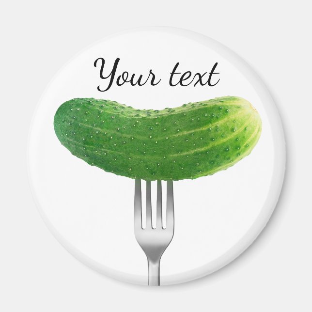 Cucumber on a fork magnet (Front)