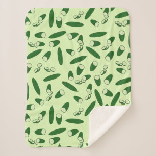 Cucumber Pattern Sherpa Blanket