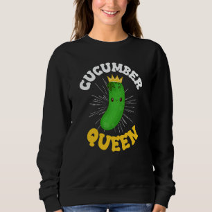 Cucumber Queen Fruit Vegetable Mother's Day Garden Sweatshirt