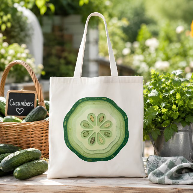 Cucumber Slice  Tote Bag (Cucumber Tote Bag)