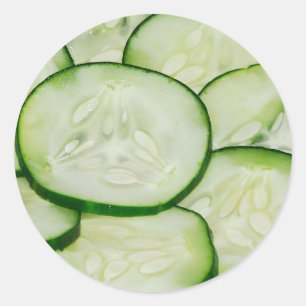 Cucumber Slices Classic Round Sticker