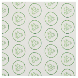 Cucumber slices pattern fabric