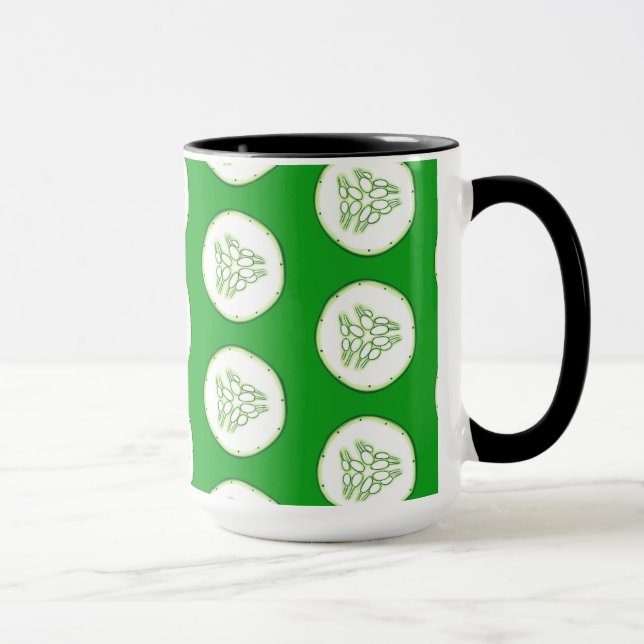 Cucumber slices pattern mug (Right)