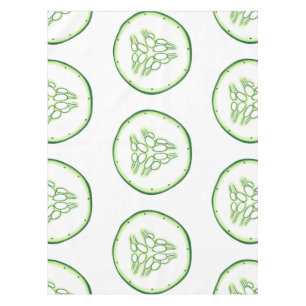 Cucumber slices pattern tablecloth