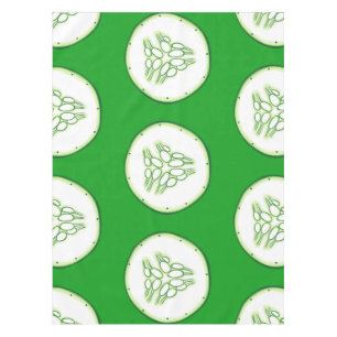 Cucumber slices pattern tablecloth