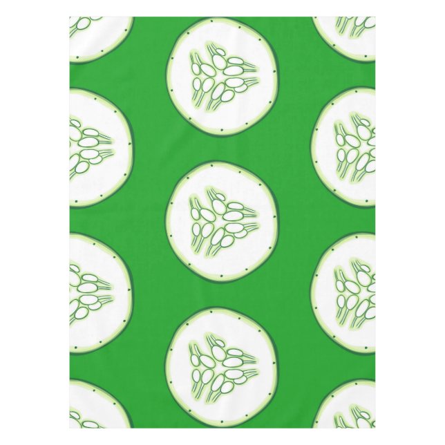 Cucumber slices pattern tablecloth (Front)