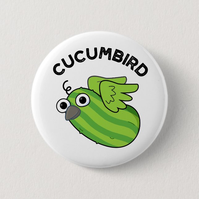 Cucumbird Funny Veggie Cucumber Pun  6 Cm Round Badge (Front)