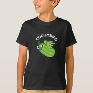 Cucumbird Funny Veggie Cucumber Pun Dark BG T-Shirt