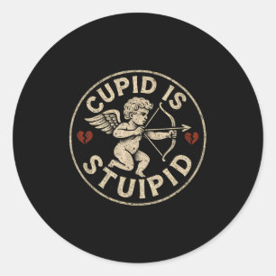 Cud Is Stud Hate Valentines Anti Valentine Stud Cu Classic Round Sticker