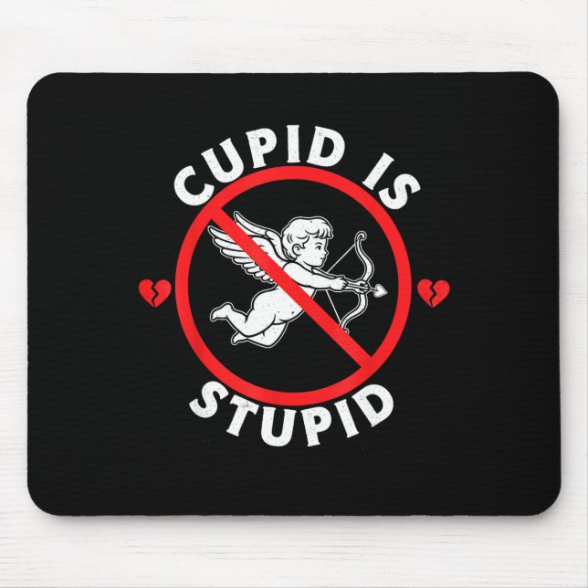 Cud Is Stud Hate Valentines Anti Valentine Stud Cu Mouse Pad (Front)