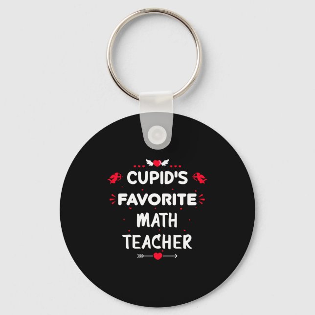 Cud S Favorite Math Teacher Valentine S Day Man  Key Ring (Front)