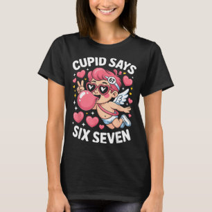 Cud Says 67 Six Seven Meme Bubble Gum Valentine's T-Shirt