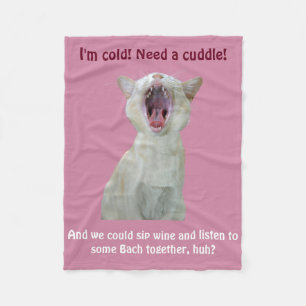 Cuddle and listen to Bach Fleece Blanket