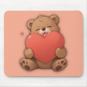 Cuddle bear mouse pad