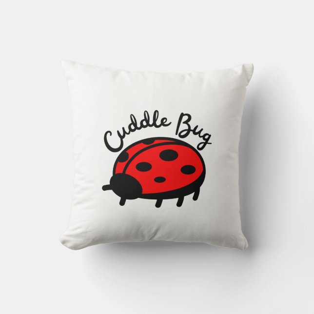 Cuddle Bug Ladybug | Cute & Cosy Design Cushion (Front)