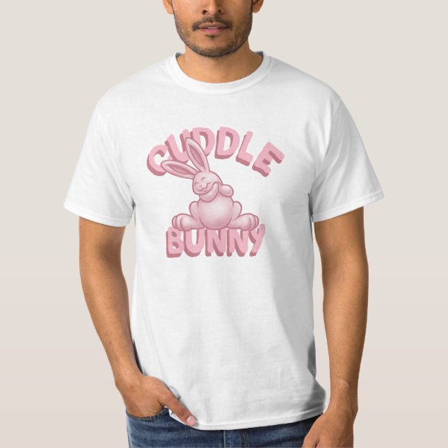 Cuddle Bunny -pink T-Shirt (Front)
