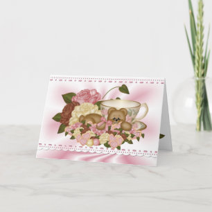 Cuddle Creek® Tea Time Teddy Greeting Card