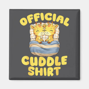 Cuddle Cute Giraffes Couple Valentine's Day  Magnet