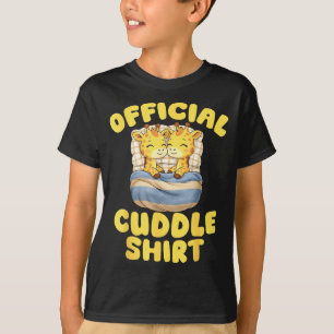 Cuddle Cute Giraffes Couple Valentine's Day T-Shirt