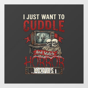 Cuddle Horror Movies Halloween Skulls Retro Tv Mon