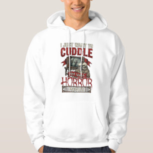 Cuddle Horror Movies Halloween Skulls Retro Tv Mon Hoodie