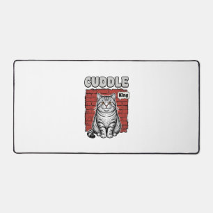 Cuddle King Vintage Cat Shirt Design_1 Desk Mat
