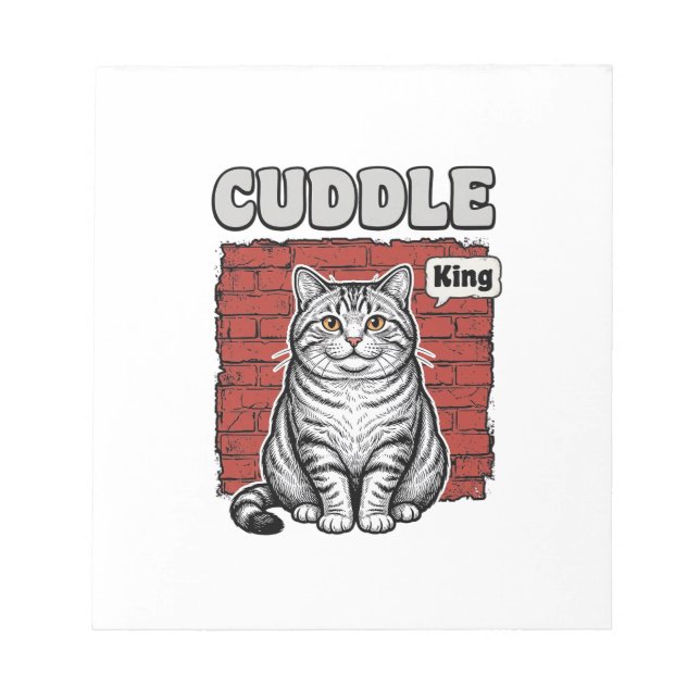 Cuddle King Vintage Cat Shirt Design_1 Notepad (Front)