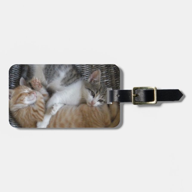 Cuddle Kitties Luggage Tag (Front Horizontal)