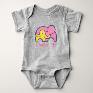 Cuddle me baby and mum elephant baby's tee