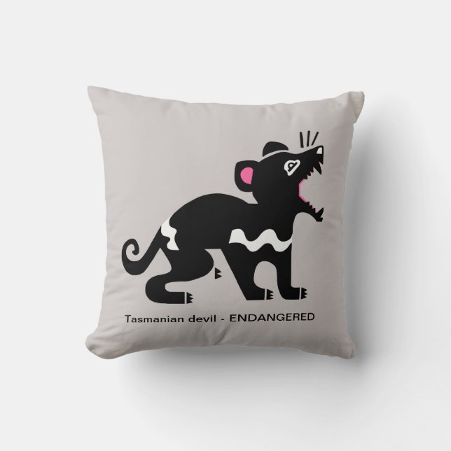 Cuddle me! - Tasmanian DEVIL- Wildlife warrior - Cushion (Front)