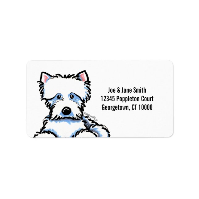 Cuddle Me Westie Label (Front)