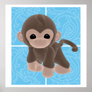 Cuddle Monkey Poster