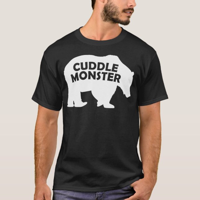 Cuddle Monster Bear Muscles Bear Fun Novelty T-Shirt (Front)