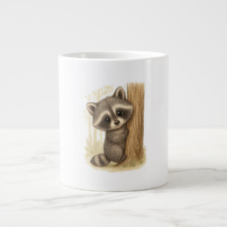 Cuddle Peek Raccoon Large Coffee Mug