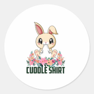 Cuddle Shirt Bunny Pyjamas Pyjamas Nightshirt Rabb Classic Round Sticker
