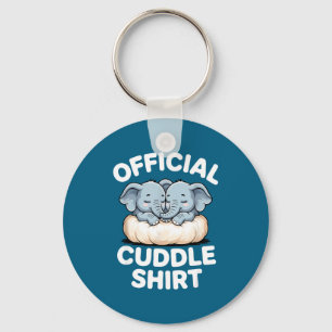 Cuddle Shirt Cute Baby Elephant Snuggle Key Ring