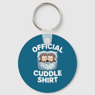 Cuddle Shirt Cute Sleepy Monkey Couple  Key Ring