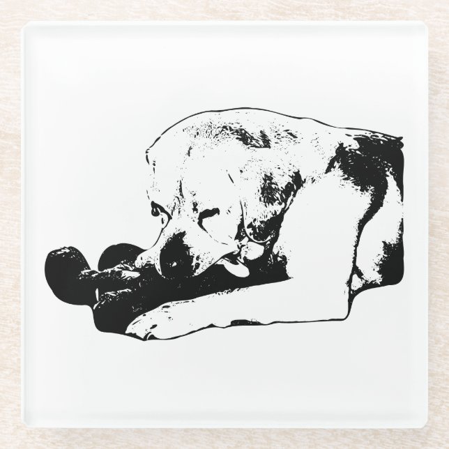 Cuddle the Favourite Glass Coaster (Front)