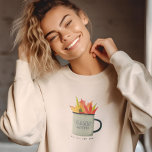 Cuddle Weather Watercolor Fall Leaves Autumn  Sweatshirt<br><div class="desc">Get ready to cuddle up in style with our personalizable "Cuddle Weather" design, perfect for the fall season! This sweatshirt is an ideal gift for couples, friends, and family, embracing the warmth and cosiness of autumn. The exquisite design showcases a beautiful watercolor and rustic-style depiction of a mugful of vibrant...</div>