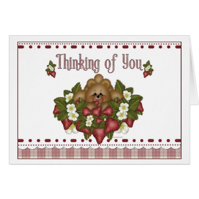 CuddleCreek® Strawbeary Card (Front Horizontal)
