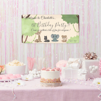 Cuddles 1st Birthday Party Banner
