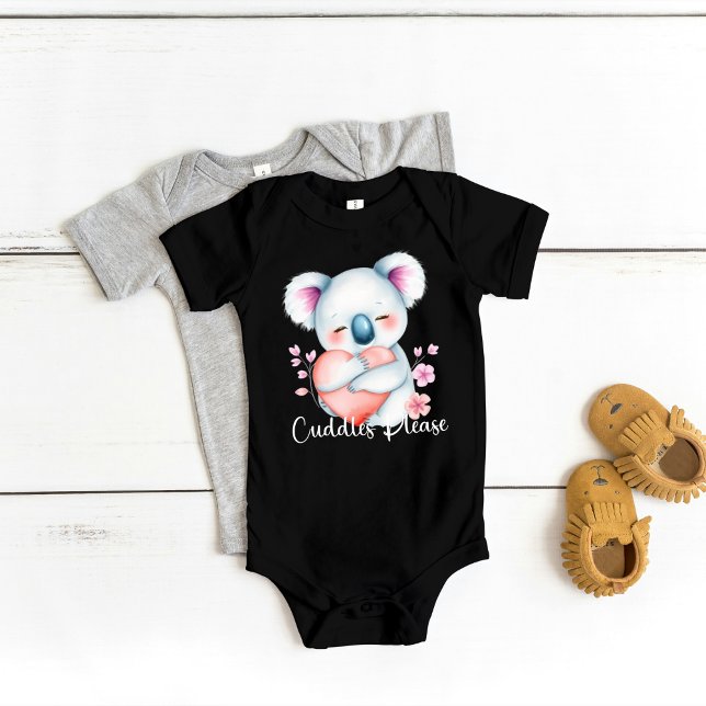 "Cuddles Please" Adorable Koala Bear  Baby Bodysuit (Creator Uploaded)