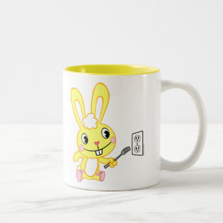 Cuddles With Fork Two-Tone Coffee Mug