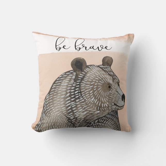 Cuddlies Bear | Be Brave Cushion (Front)