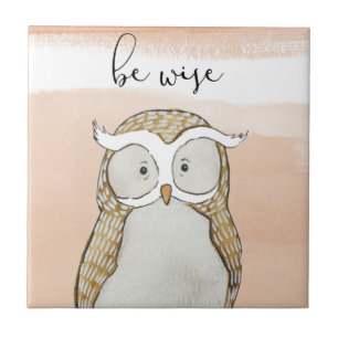 Cuddlies Owl   Be Wise Tile