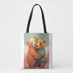 "Cuddling Bears in Love - Cute and Cosy bag